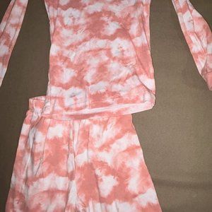pink tie dye pajamas